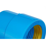 Luva Azul Com Bucha Latao Fortlev 25Mm X 3/4'' - Kit C/20 Pecas