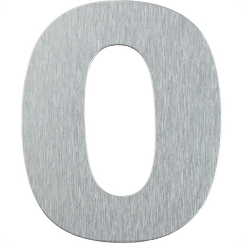 Numero Residencial Atlas Escovado No.0 - 12,5Cm
