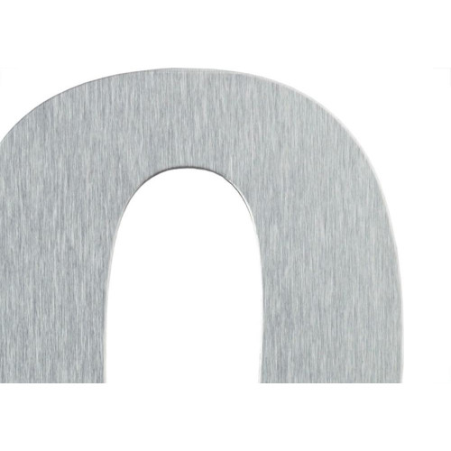 Numero Residencial Atlas Escovado No.0 - 12,5Cm