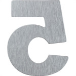 Numero Residencial Atlas Escovado No.5 - 12,5Cm