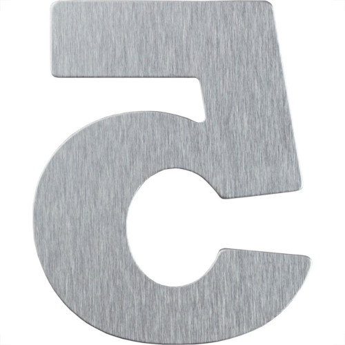 Numero Residencial Atlas Escovado No.5 - 12,5Cm