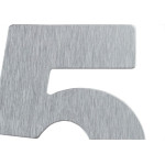 Numero Residencial Atlas Escovado No.5 - 12,5Cm