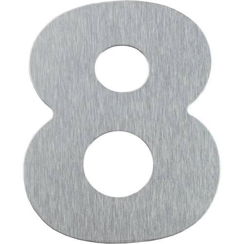 Numero Residencial Atlas Escovado No.8 - 12,5Cm