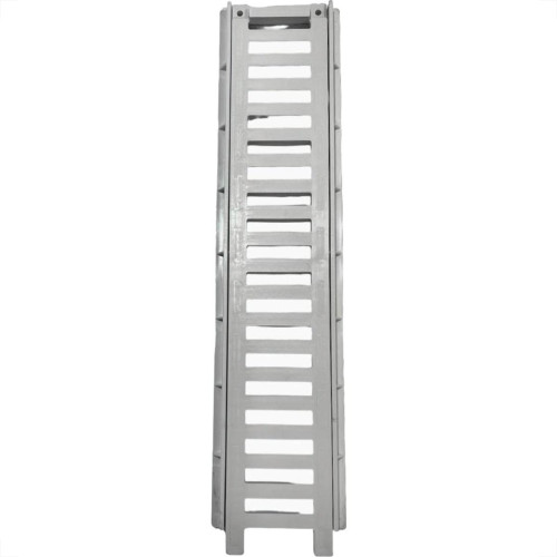 Grelha Plastica Reforcada Linear Estrela Com Porta Grelha 10X50Cm Branca - 1700