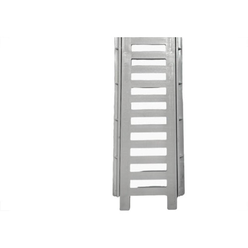 Grelha Plastica Reforcada Linear Estrela Com Porta Grelha 10X50Cm Branca - 1700