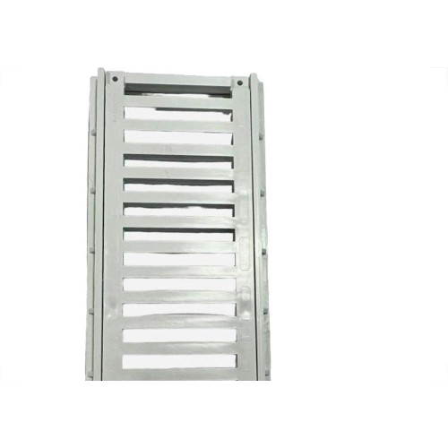 Grelha Plastica Reforcada Linear Estrela Com Porta Grelha 15X50Cm Branca - 1639