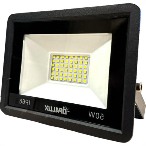 Refletor De Led Opalux 50W. 6500K. 4000Lm Ip66 Preto Bivolt - 504