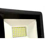 Refletor De Led Opalux 50W. 6500K. 4000Lm Ip66 Preto Bivolt - 504