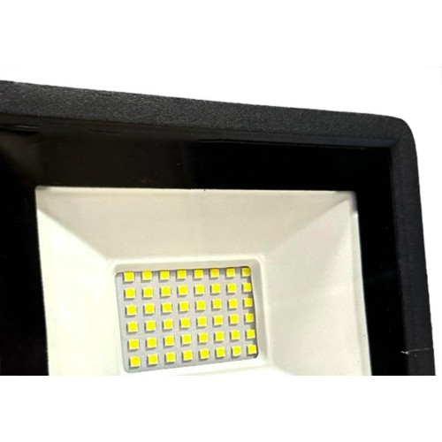 Refletor De Led Opalux 50W. 6500K. 4000Lm Ip66 Preto Bivolt - 504