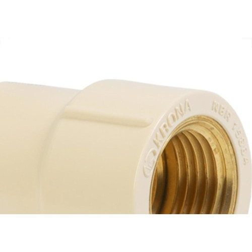 Luva Transicao Agua Quente Cpvc Ultraterm Krona Rosca Femea 22Mmx1/2'' - 1363