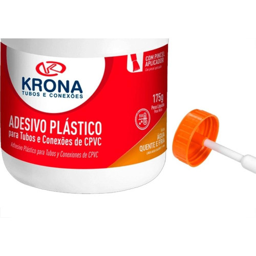Cola Para Tubos E Conexoes Cpvc Ultraterm Krona 175Gr Com Pincel (Agua Quente)