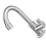 Torneira Bica Movel Pia Mesa Abs Hydraplus Plastica Metalizada - 1/4 De Volta