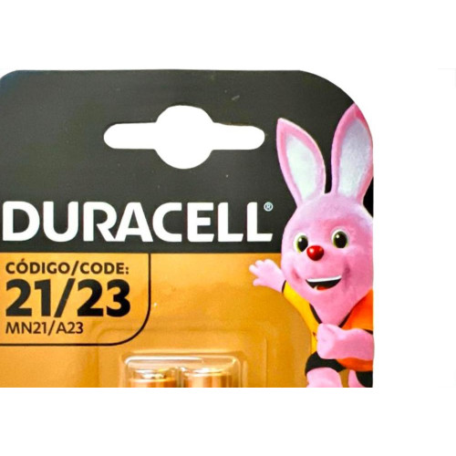 Pilha Duracell Alcalina Para Controle 12V. Mn21/A23 Cartela Com 2 Pecas