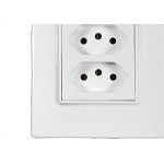 Kit C/2 - Conjunto Ilumi Vivaz Branco Com Placa 3 Tomadas...
