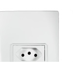 Conjunto Ilumi Vivaz Branco Com Placa 1 Tomada 10A. - 78140