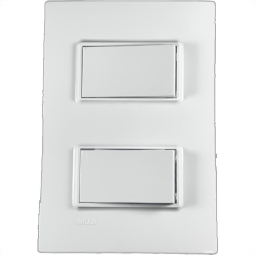 Kit C/2 - Conjunto Ilumi Vivaz Branco Com Placa 2 Simples...
