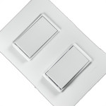 Kit C/2 - Conjunto Ilumi Vivaz Branco Com Placa 2 Simples...