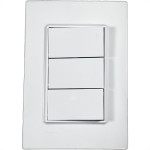 Kit C/2 - Conjunto Ilumi Vivaz Branco Com Placa 3 Simples...