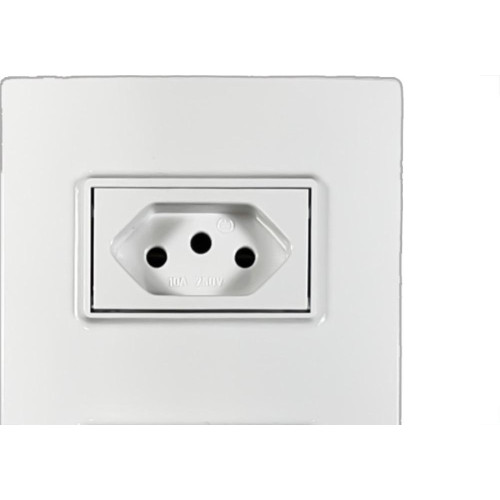 Conjunto Ilumi Vivaz Branco Com Placa 1 Simples + Tomada 10A. - 78200