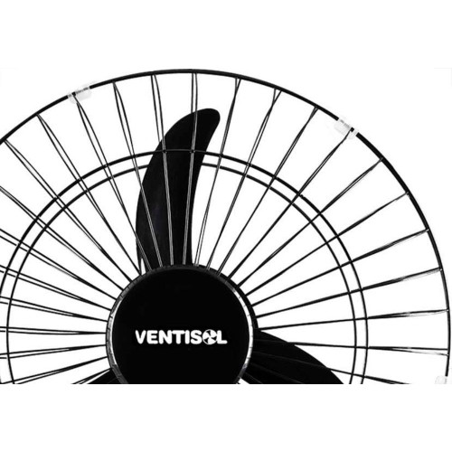 Ventilador Parede Ventisol 50Cm. Monta Facil 6 Pas Preto 220V.