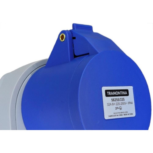 Tomada Industrial Sobrepor Tramontina 2 Polos+Terra 220V. A 250V. 32A - 56255/335