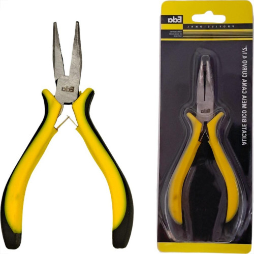 Alicate Mini Eda 4.1/2'' Bico Meia Cana Curvo Profissional - 7Zh