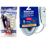Extensao Naticon Paralela 2 Polos 0,75Mm Branca - 2M