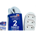 Extensao Naticon Paralela 2 Polos 0,75Mm Branca - 2M