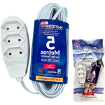 Extensao Naticon Paralela 2 Polos 0,75Mm Branca - 5M