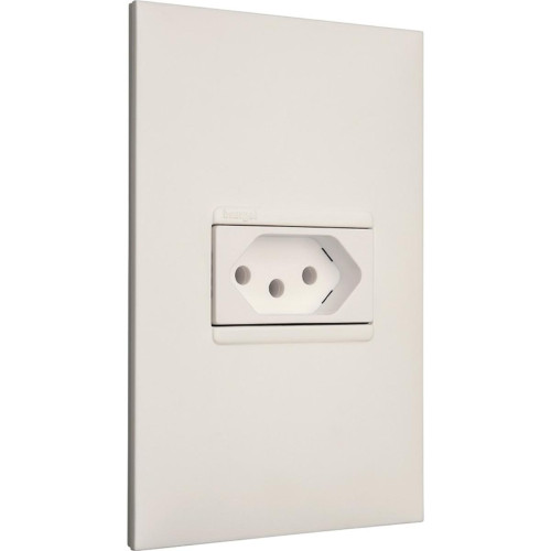 Conjunto Pial Plus+ Branco Com Placa 1 Tomada 20A. - 615081Bc