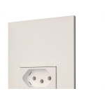 Conjunto Pial Plus+ Branco Com Placa 1 Tomada 20A. - 615081Bc