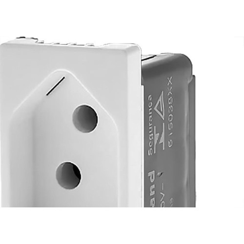 Modulo Pial Plus+ 1 Tomada 10A. Branca Borne Automatico - 615038Bc