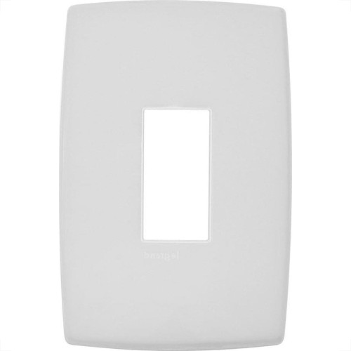 Placa Pial Plus+ Branca 4X2 - 1 Modulo Horizontal - 618501Bc