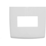 Placa Pial Plus+ Branca 4X2 - 2 Modulos Separados - 618506Bc