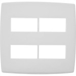 Placa Pial Plus+ Branca 4X4 - 2 Modulos + 2 Modulos Separados - 618514Bc