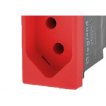 Modulo Pial Plus+ 1 Tomada 20A. Vermelha Borne Parafuso - 615079Vm