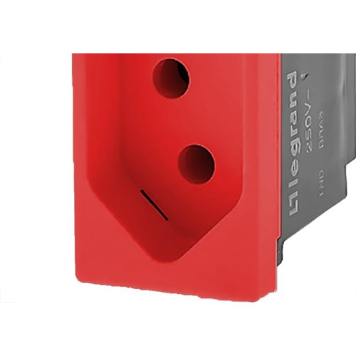 Modulo Pial Plus+ 1 Tomada 20A. Vermelha Borne Parafuso - 615079Vm