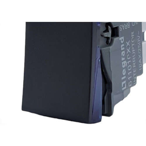 Modulo Pial Plus+ 1 Simples 10A. Borne Automatico Preto 611010Pt