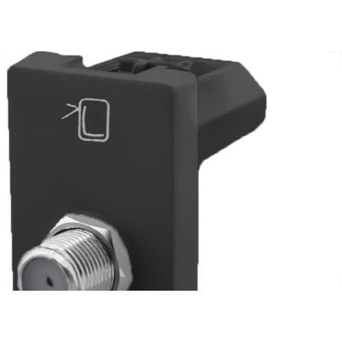 Modulo Pial Plus+ 1 Tomada Coaxial Preto - 615030Pt