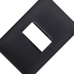 Placa Pial Plus+ Preta 4X2 - 1 Modulo Horizontal - 618501Pt