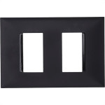 Placa Pial Plus+ Preta 4X2 - 2 Modulos Separados - 618506Pt