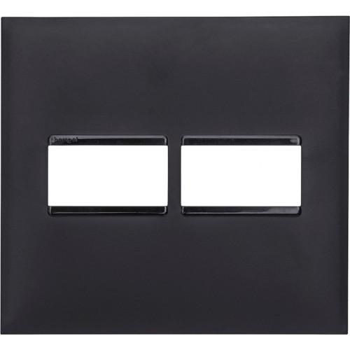 Placa Pial Plus+ Preta 4X4 - 1 Modulo + 1 Modulo Horizontal