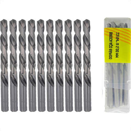 Broca Aco Rapido Thompson 5,0Mm-13/64'' - 1328 - Kit C/10 Pecas