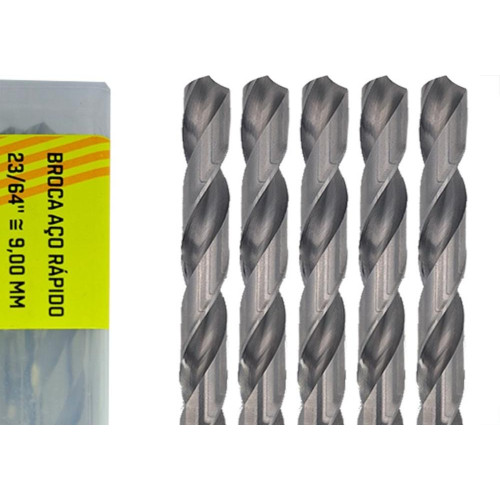 Broca Aco Rapido Thompson 9,0Mm-23/64'' - 1336 - Kit C/5 Pecas