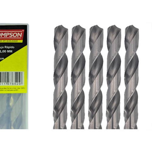 Broca Aco Rapido Thompson 11,0Mm-7/16'' - 1340 - Kit C/5 Pecas