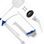 Mecanismo Para Caixa Acoplada Astra Convencional Kit Completo Acionamento Simples Botao Branco - Mu/Sp*Branco