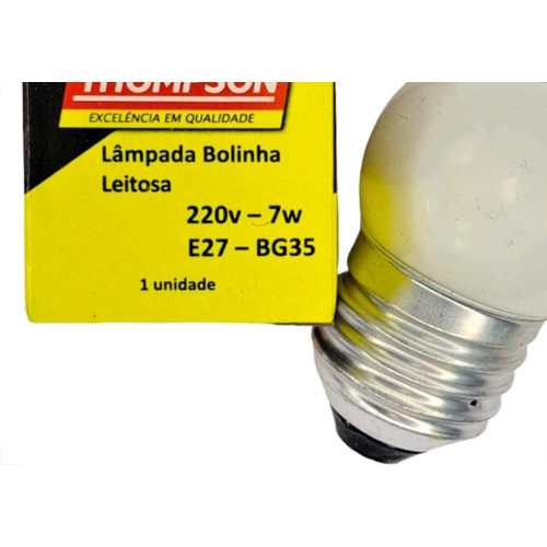 Lampada Bolinha Thompson 7Wx220V Leitosa - Kit C/10 Pecas