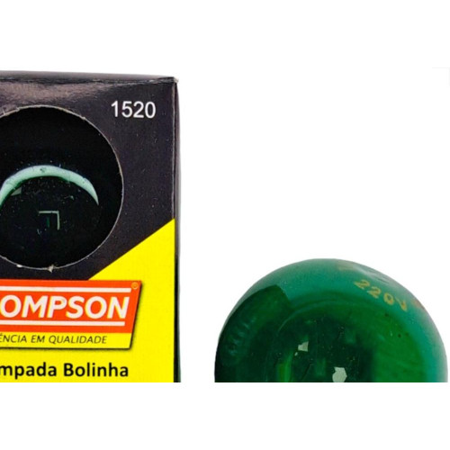 Lampada Bolinha Thompson 7Wx220V Verde - Kit C/10 Pecas