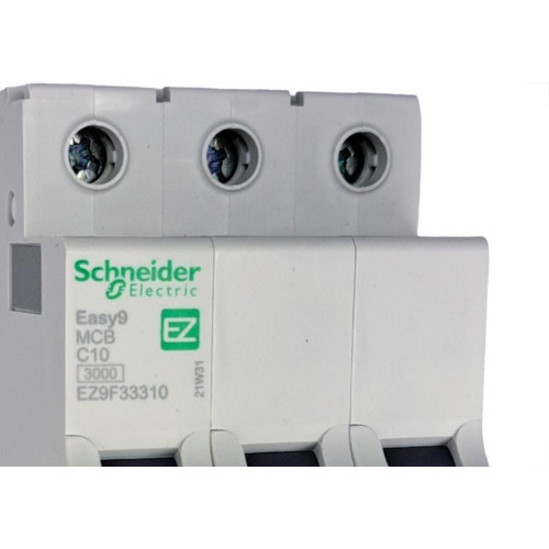 Disjuntor Schneider ''Din'' Tripolar 10A. C