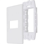 Placa Steck Linha Stella Branca 4X2 - 1 Modulo Horizontal Com Suporte 69270